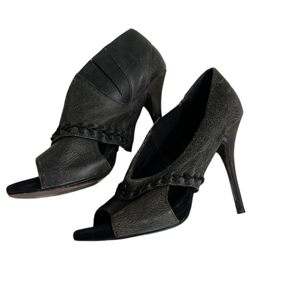 ALLSAINTS Rugged PeepToe Platform Heels 37 - Picture 8 of 13